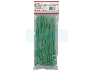 50 serre-câbles vert 4,8X200 (Rilsan)