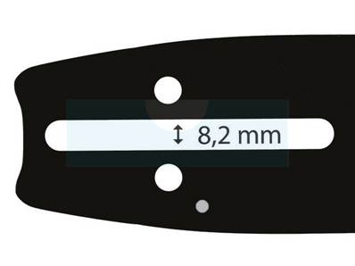 Guide monobloc pour tronçonneuse Opem (coupe 45cm) (0.325'' / 1.5mm / 72)