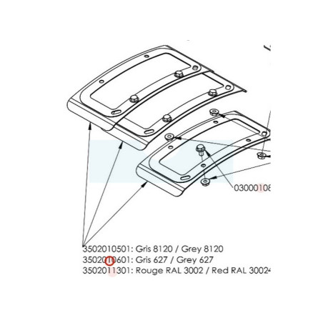 Aile de protection grise pour motobineuse Roques & Lecoeur (3502010601)