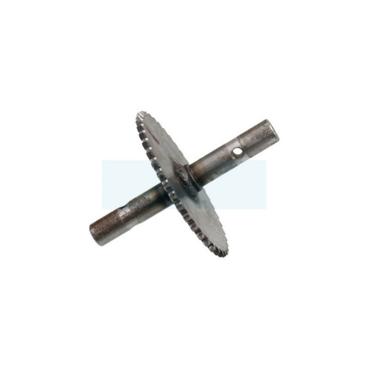 Arbre + pignon inférieur pour motobineuse Roques & Lecoeur (0306050009)