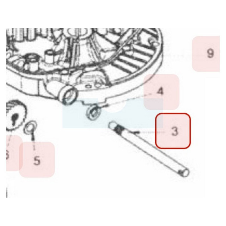 Arbre de sortie latérale pour moteur Loncin (1930500270001)