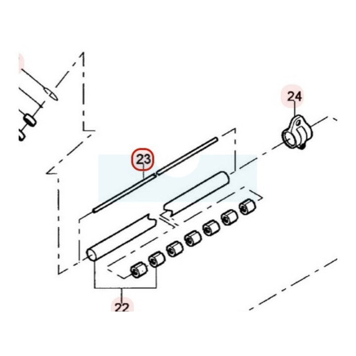 Arbre de transmission pour débroussailleuse Kaaz (64011229)