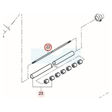 Arbre de transmission pour débroussailleuse Kaaz (64011230)