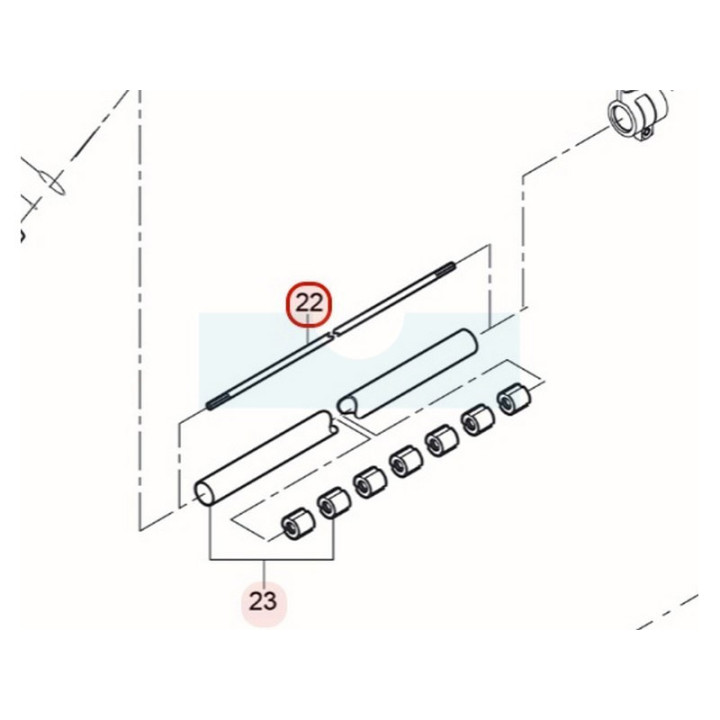 Arbre de transmission pour débroussailleuse Kaaz (64011230)