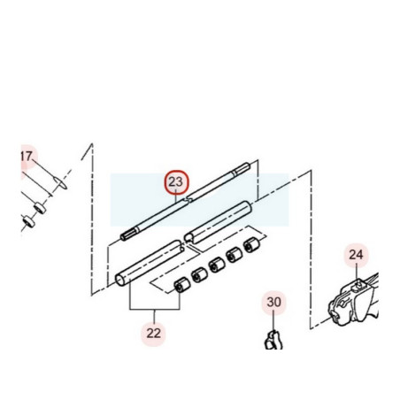 Arbre de transmission pour débroussailleuse Kaaz (64011231)
