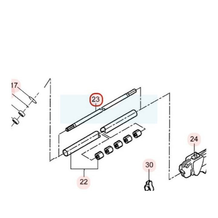Arbre de transmission pour débroussailleuse Kaaz (64011231)