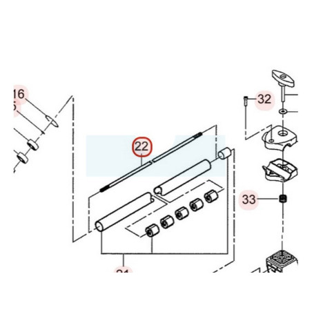 Arbre de transmission pour débroussailleuse Kaaz (64011252)
