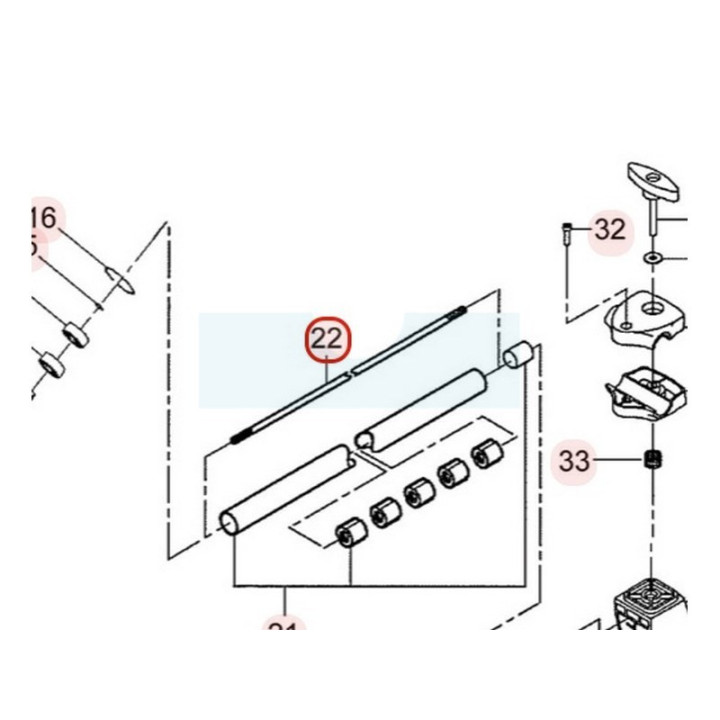 Arbre de transmission pour débroussailleuse Kaaz (64011252)