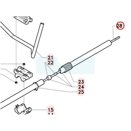 Arbre de transmission pour débroussailleuse Sarp (391030)