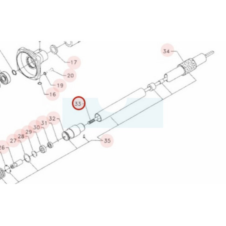 Arbre de transmission pour débroussailleuse Sarp (391110)