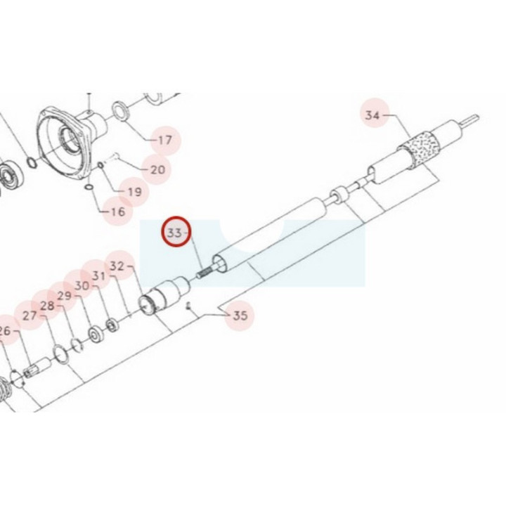 Arbre de transmission pour débroussailleuse Sarp (391110)