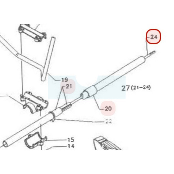 Arbre de transmission pour débroussailleuse Sarp (BB391700)