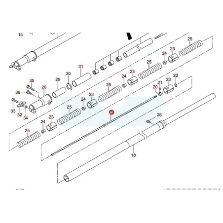 Arbre de transmission pour perche élagueuse Maruyama (237575)