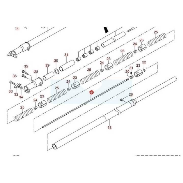 Arbre de transmission pour perche élagueuse Maruyama (237575)
