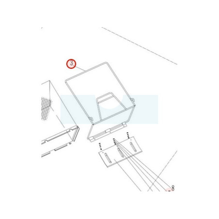 Armature de bac (panier) pour scarificateur Weibang (40R060200022)