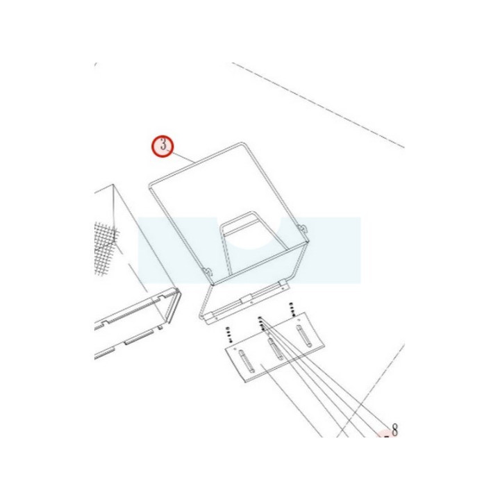 Armature de bac (panier) pour scarificateur Weibang (40R060200022)