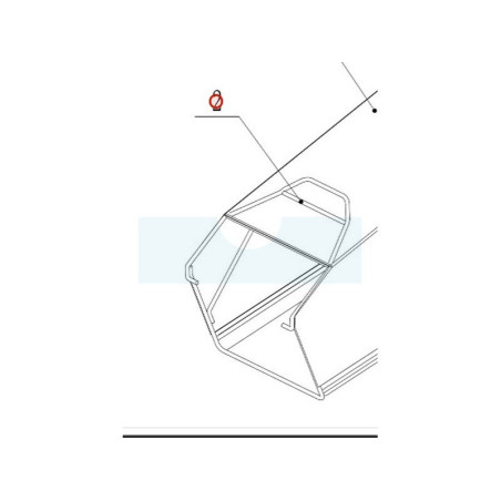 Armature de bac (panier) pour tondeuse Weibang (5380602010S22)