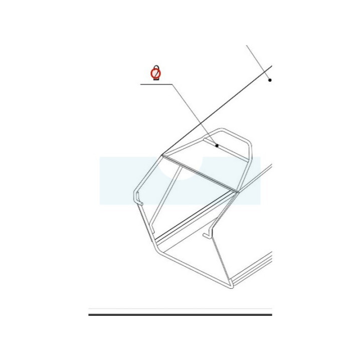 Armature de bac (panier) pour tondeuse Weibang (5380602010S22)