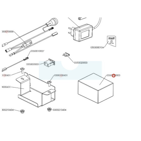 Batterie pour motobineuse Roques & Lecoeur (0350030003)