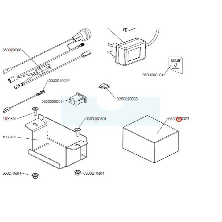 Batterie pour motobineuse Roques & Lecoeur (0350030003)