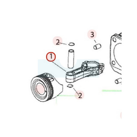 Bielle pour moteur Kohler (1406701S)