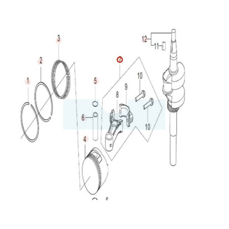 Bielle pour moteur Loncin (0001210313)
