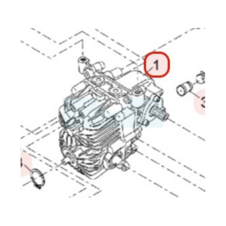 Boîte de vitesse hydrostatique pour tondeuse Kaaz (71906183)
