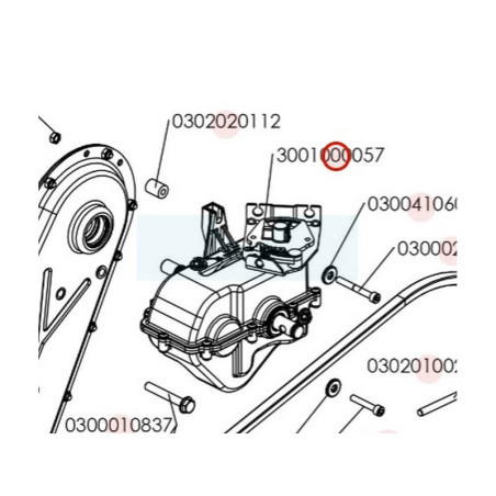 Boîte de vitesse pour motobineuse Sarp (3001000057)