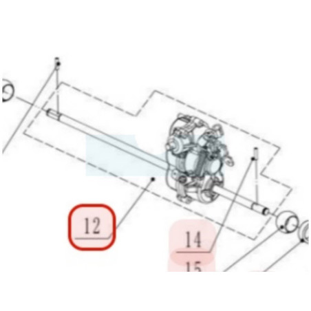 Boitier de traction pour tondeuse Weibang (Y20532Z0)