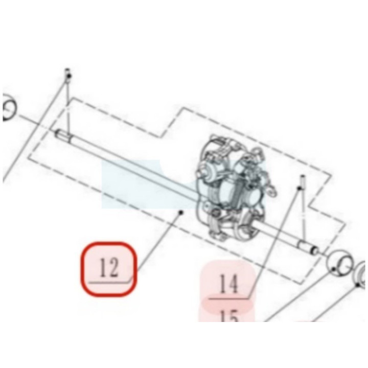 Boitier de traction pour tondeuse Weibang (Y20532Z0)