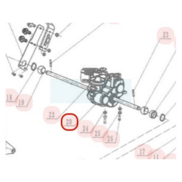 Boitier de traction pour tondeuse Weibang (Y20536PM)