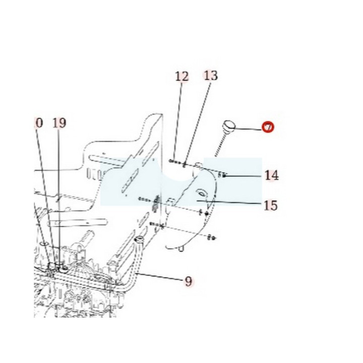 Bouchon de réservoir d'huile pour débroussailleuse autoportée Roques & Lecoeur (N532150766)