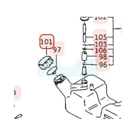 Bouchon d'éssence pour moteur Kawasaki (510492095)