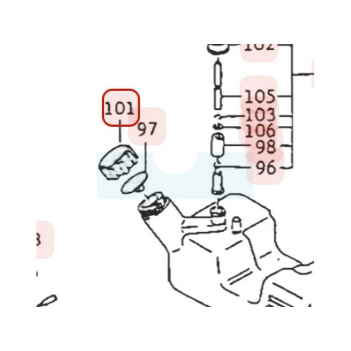 Bouchon d'éssence pour moteur Kawasaki (510492095)