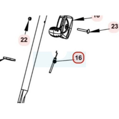 Câble d'accélérateur pour scarificateur Sarp (0002020089)