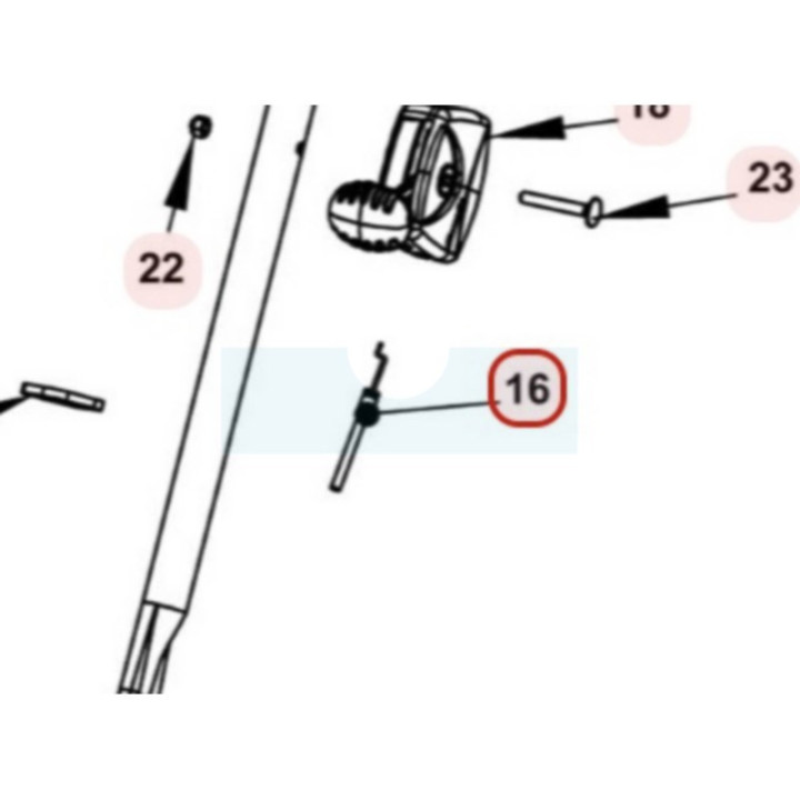 Câble d'accélérateur pour scarificateur Sarp (0002020089)