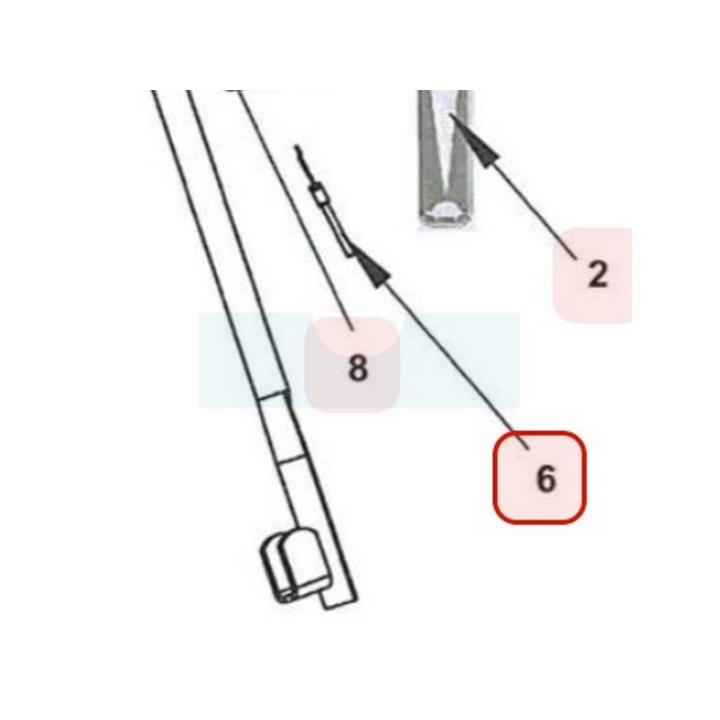 Câble d'accélérateur pour scarificateur Sarp (0308040058)