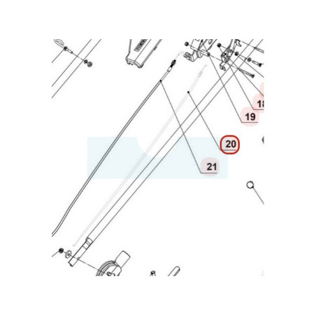 Câble d'accélérateur pour tondeuse Weibang (YM10451117A)
