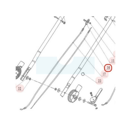 Câble d'accélérateur pour tondeuse Weibang (YM901090B)