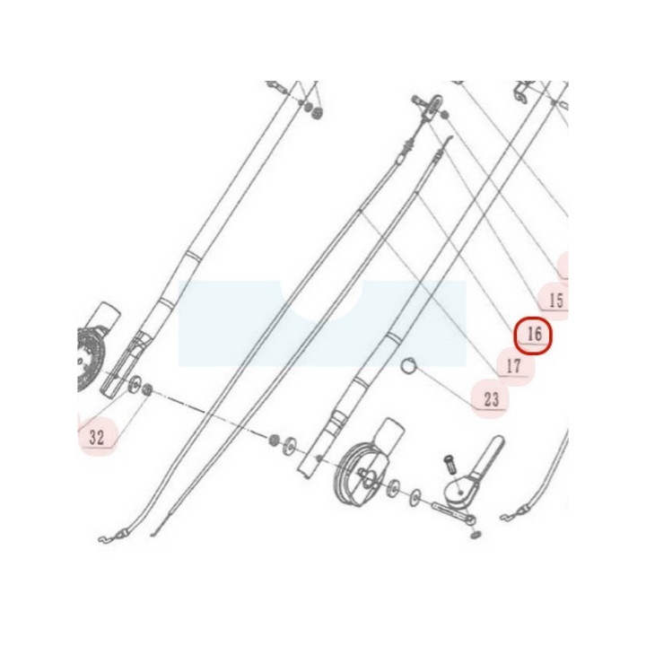 Câble d'accélérateur pour tondeuse Weibang (YM901090B)