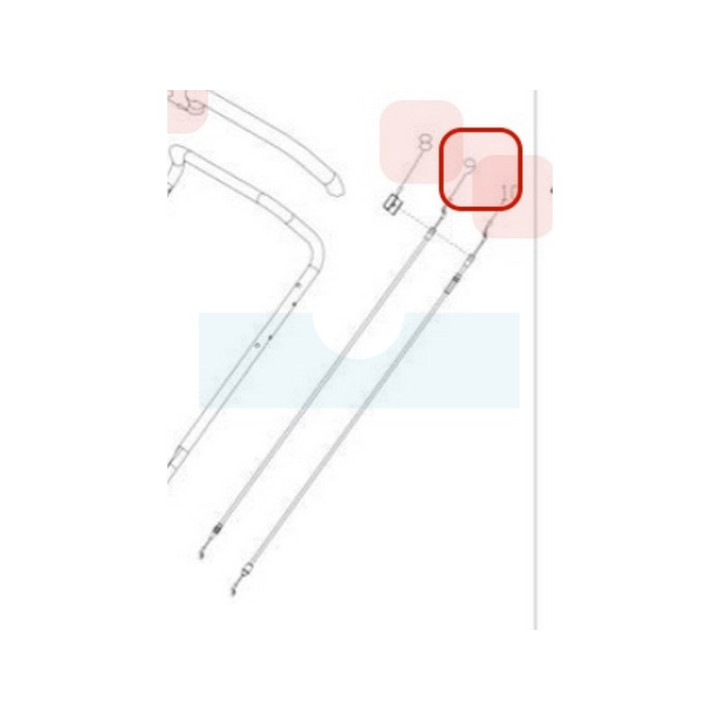 Câble de frein moteur pour tondeuse Roques & Lecoeur (TG639XX50000)