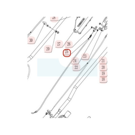 Câble de vitesse pour tondeuse Weibang (TX120950S)