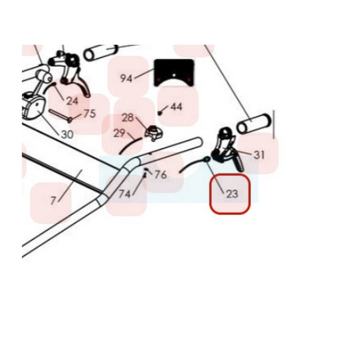 Câble d'embrayage pour microbineuse Sarp (0308020057)