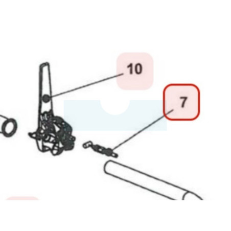 Câble d'embrayage pour scarificateur Sarp (0002020093)