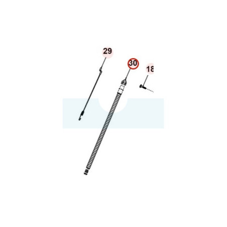 Câble inférieur de frein moteur pour scarificateur Roques & Lecoeur (TTS0Y2X00000)