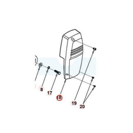 Capot de courroie pour scarificateur Roques & Lecoeur (TTS080000010)