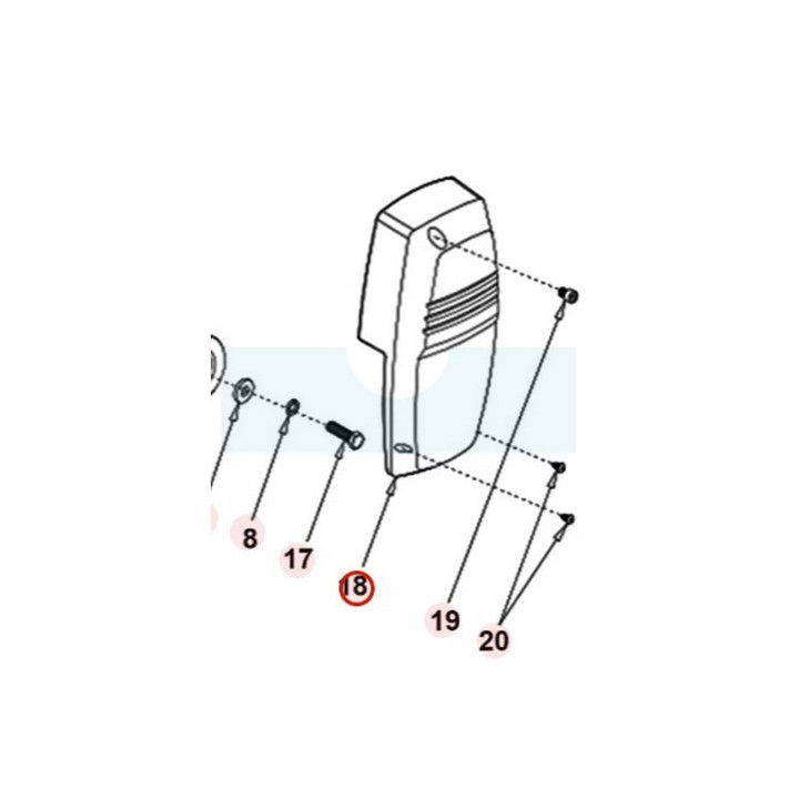 Capot de courroie pour scarificateur Roques & Lecoeur (TTS080000010)
