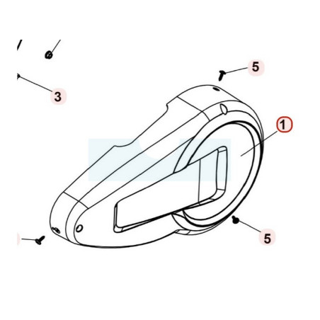 Capot de courroie rouge pour motobineuse Sarp (0340010201)