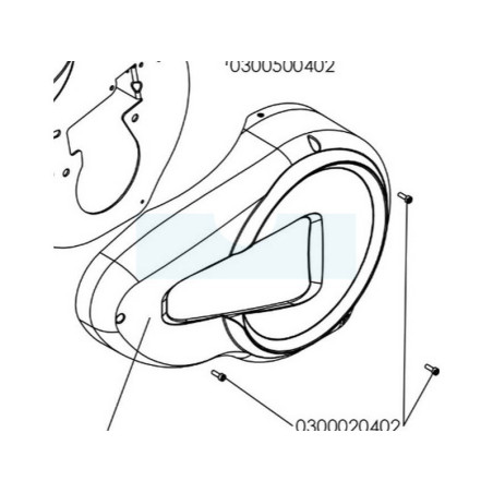 Capot de courroie rouge pour motobineuse Sarp (0340060049)