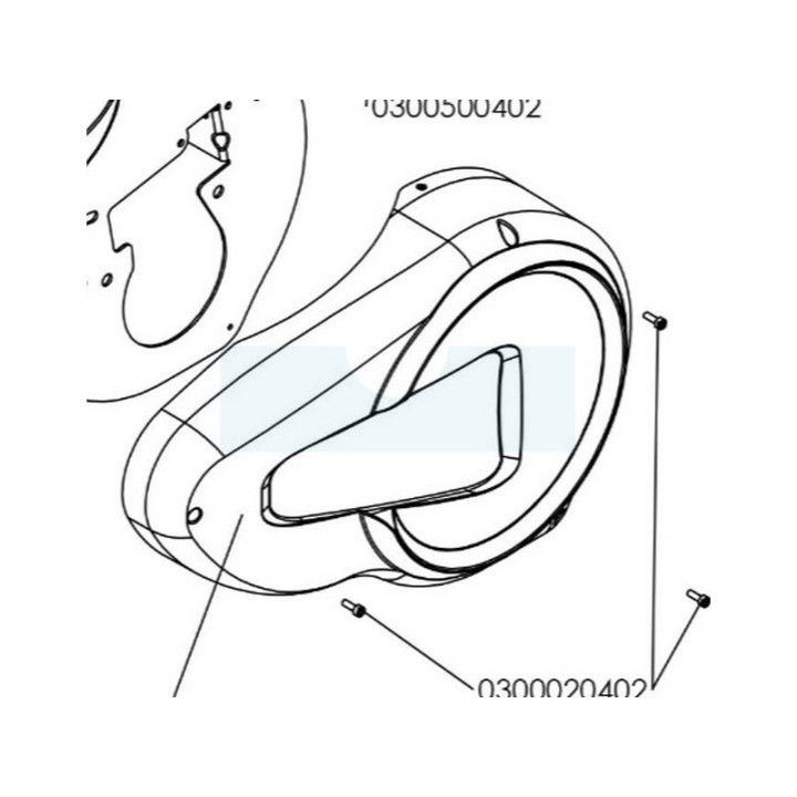Capot de courroie rouge pour motobineuse Sarp (0340060049)